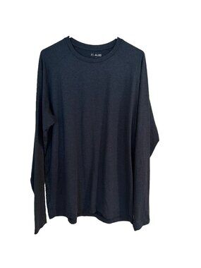 01. Algo Shirt Mens Sz L Blue Performance Anti Odor Moisture Wicking NWOT